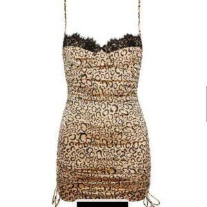 For Love & Lemons XS Leopard Print Bodycon Minidress